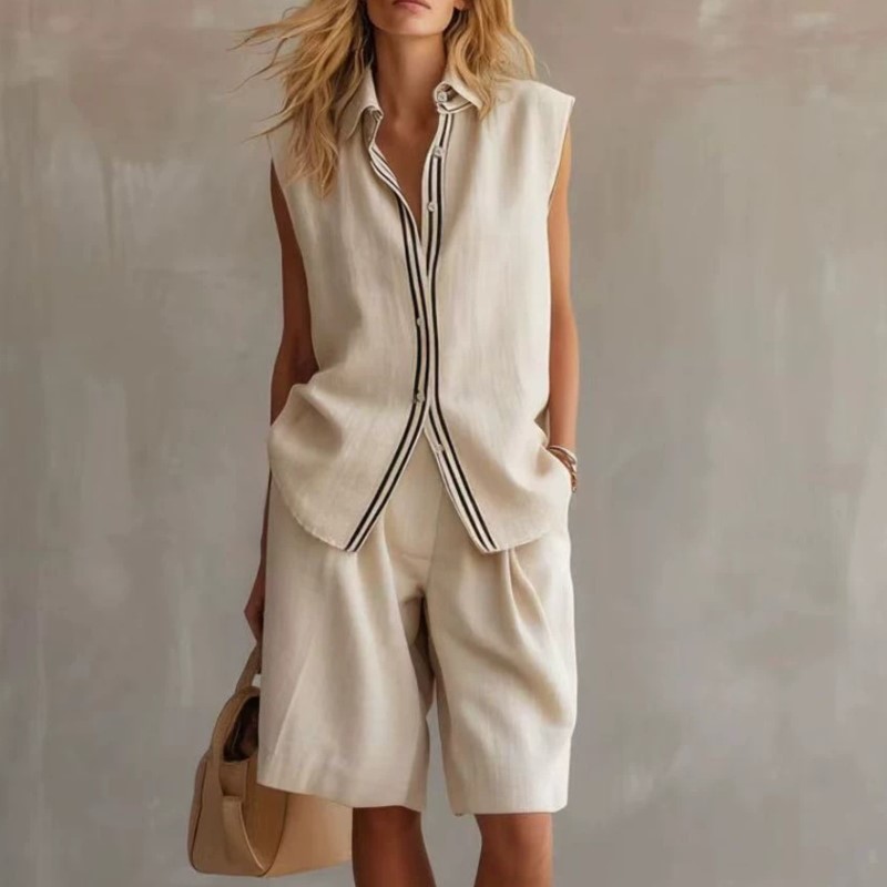 Linen Shirt Breathable - Completo Estivo da Donna in Lino