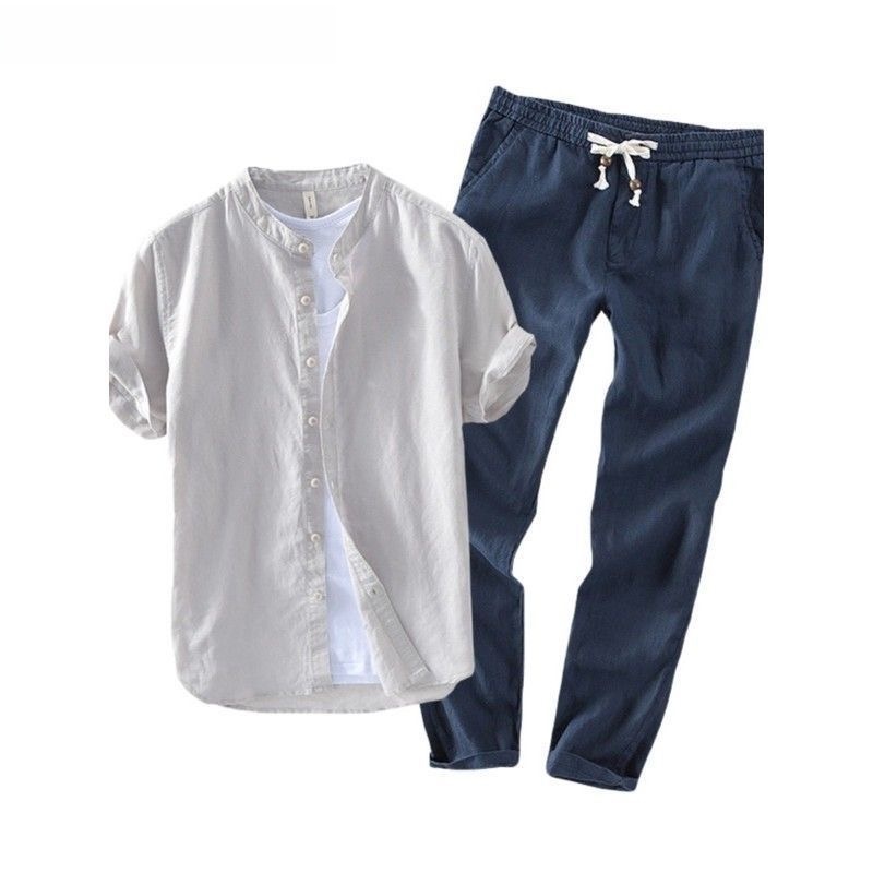 Linen Shirt Breathable - Set di camicia e t-shirt casual