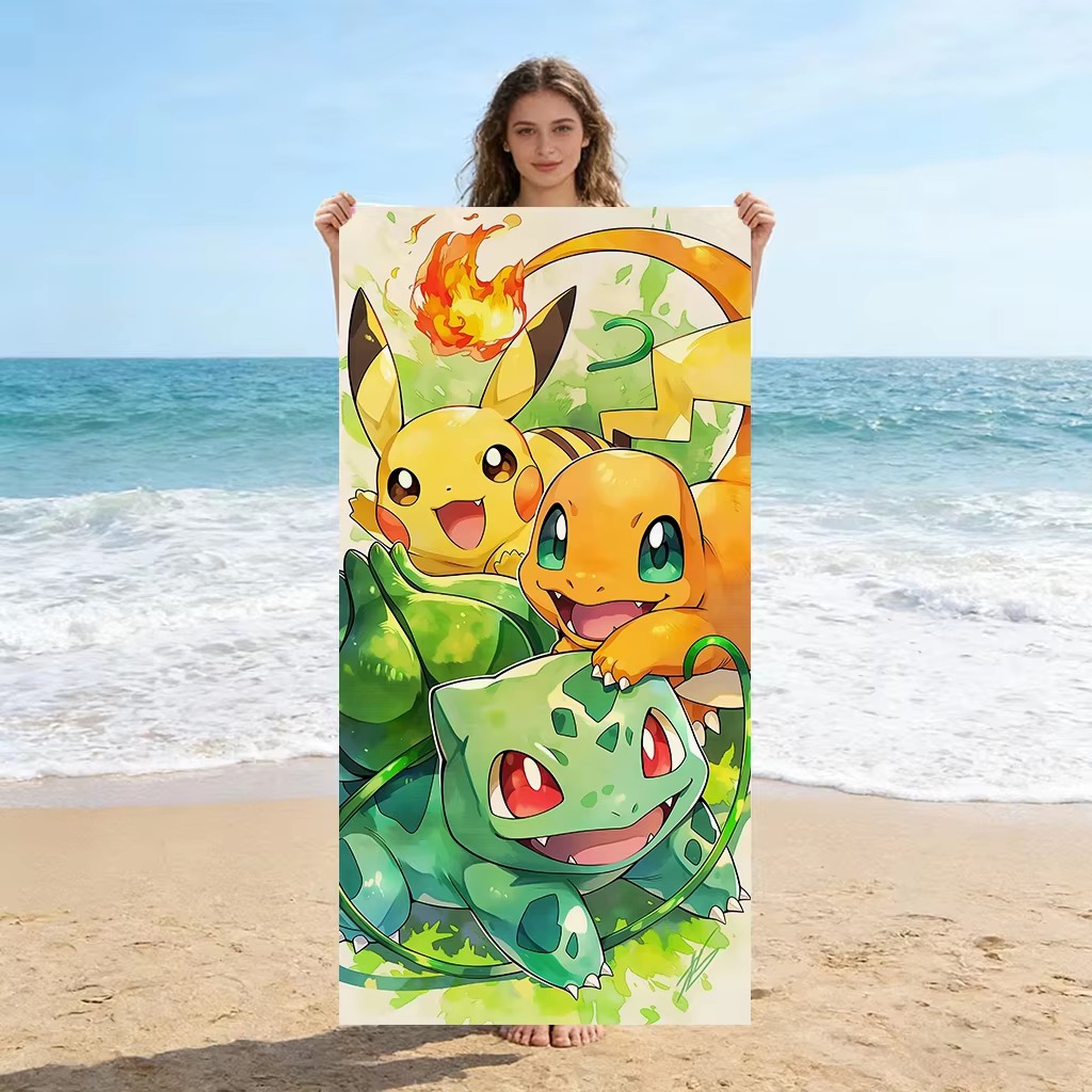 P-Pokemon Starters Asciugamano - Beach Towel Large recensione e prezzo