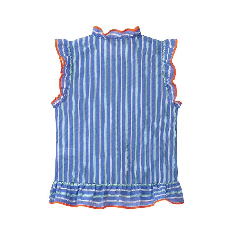Camicia da donna blu a righe v - Shirt Camp Collar recensione e prezzo