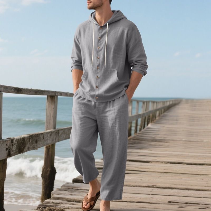 Completo da Spiaggia in Lino d - Linen Shirt Breathable recensione e prezzo